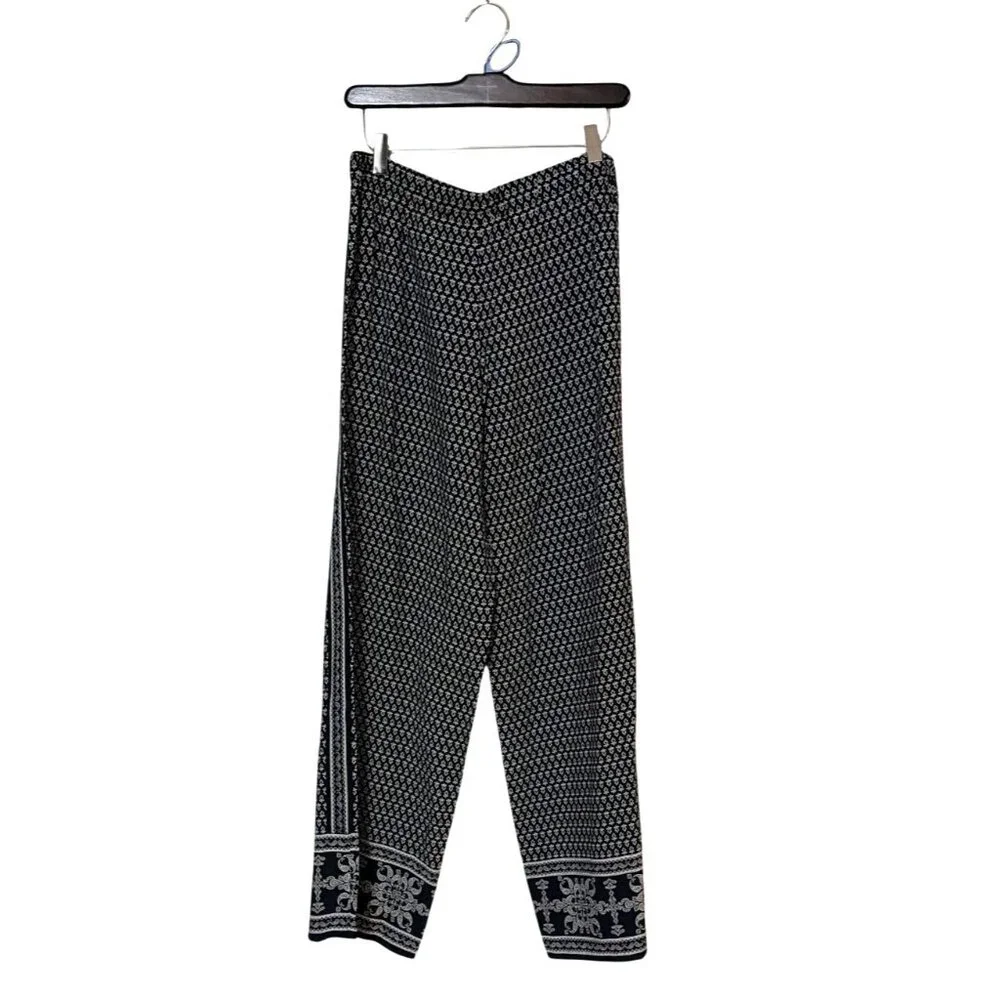 Sophie Max Womens Black & White Printed Pants Size M - Picture 2 of 7